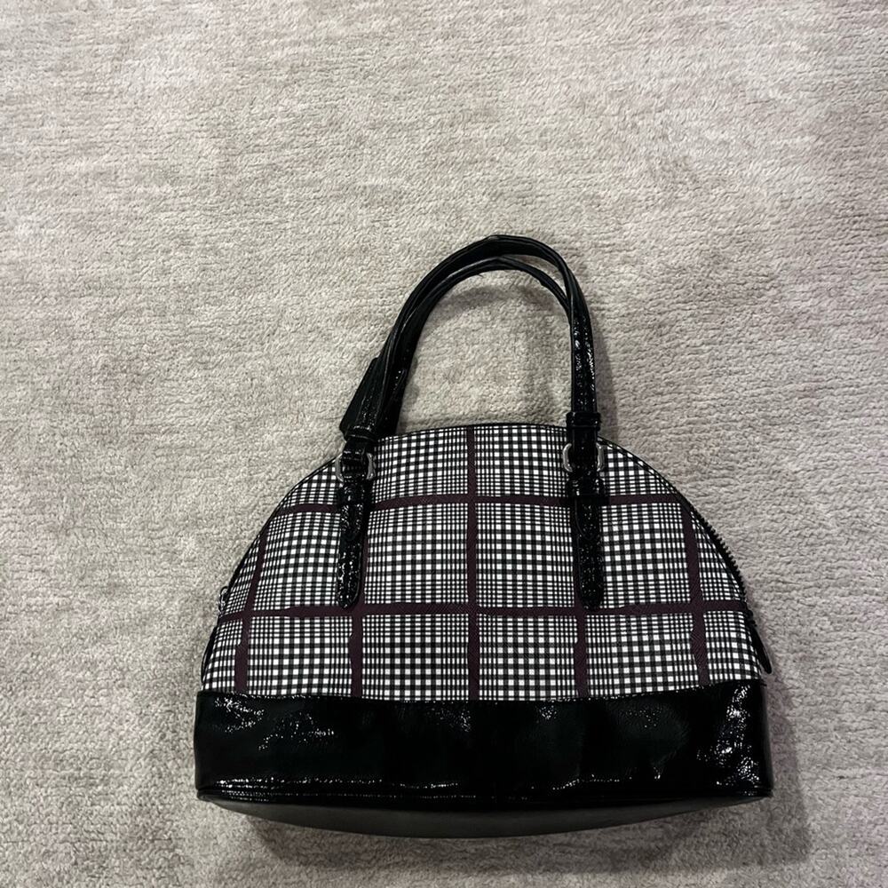 Coach Peyton Cora Glen Plaid Dome Satchel F33319 | Dark Academia Goth Old Money - Picture 2 of 8